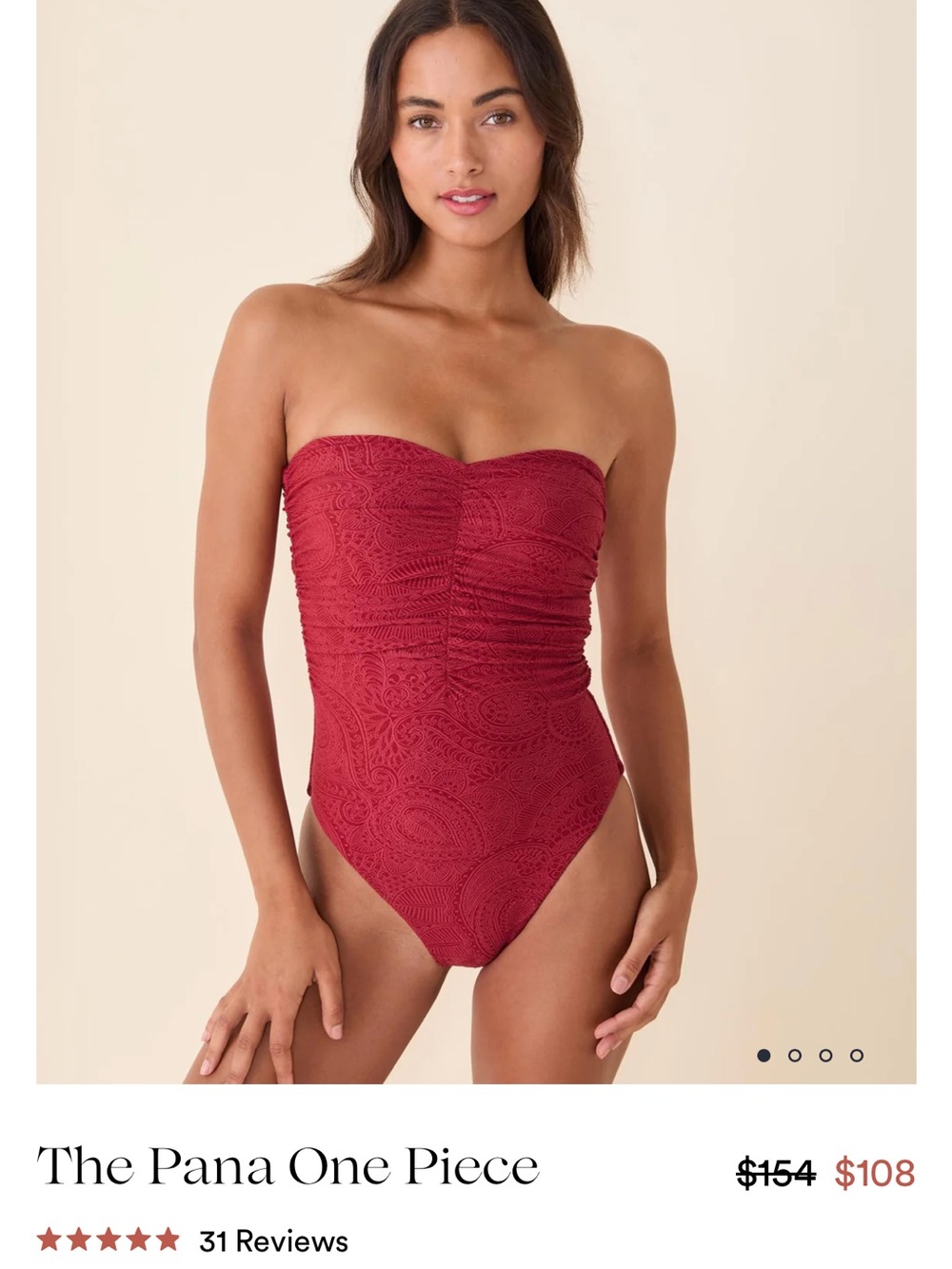 NWT Andie swimsuit ´ the Pana ´ One Piece - size Large